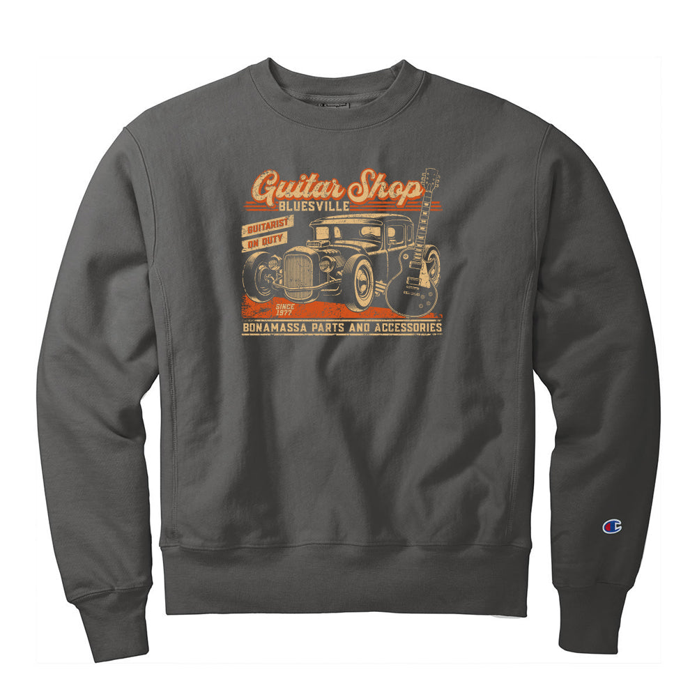 Guitar Shop Champion Reverse Weave Crewneck Sweatshirt Unisex XL Railroad