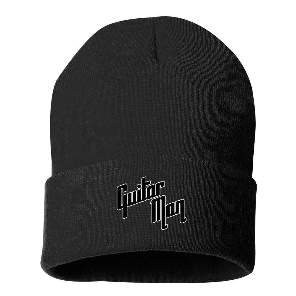Guitar Man Logo 12" Cuffed Beanie - Black