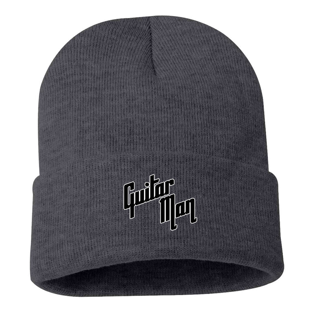 Guitar Man Logo 12" Cuffed Beanie - Charcoal Heather