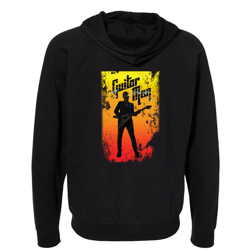 Guitar Man Poster Lightweight Terry Zip-Up (Unisex)