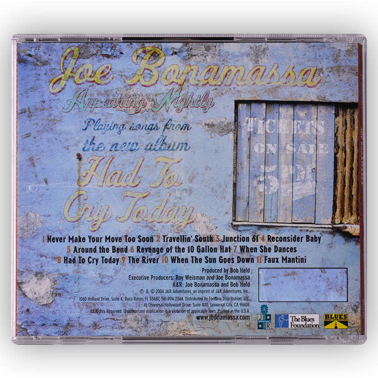 Joe Bonamassa: Had To Cry Today (Studio CD) (Released: 2004)