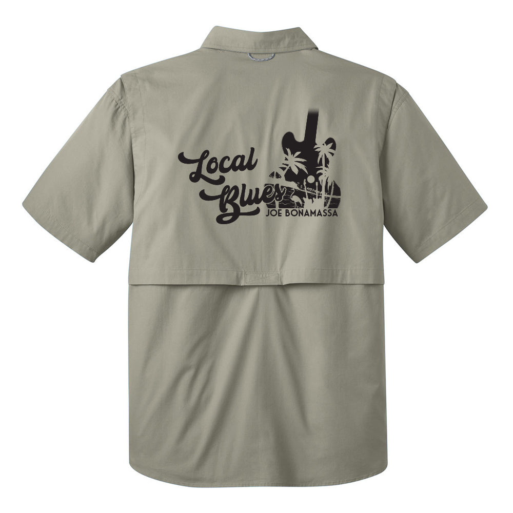 Local Blues Eddie Bauer Short Sleeve Fishing Shirt (Men) 3XL / Driftwood