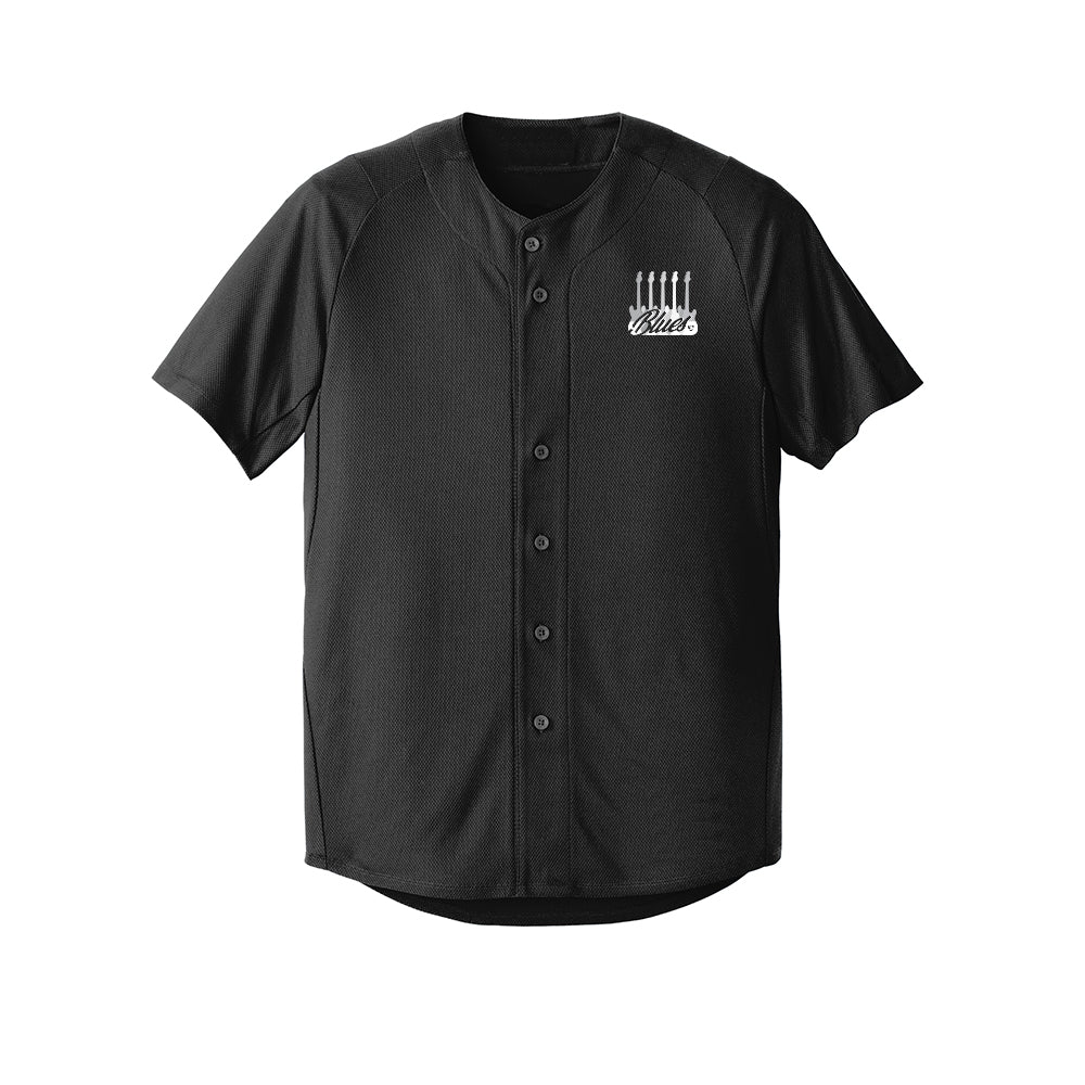 Monochromatic Blues New Era Full Button Jersey (Unisex) XL / Black
