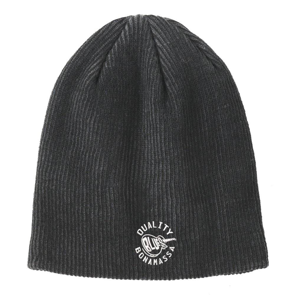 Quality Blues Slouch Beanie - Black/Iron Grey