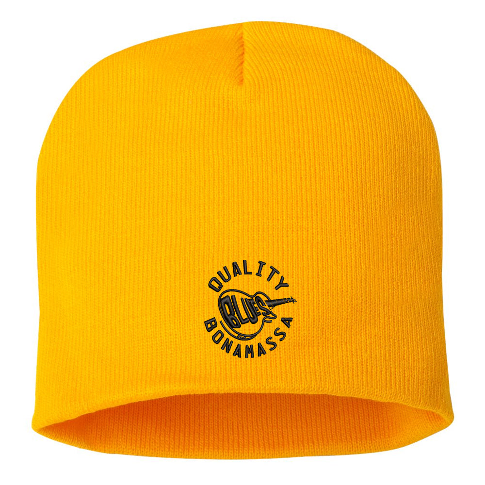 Quality Blues Knit Beanie - Gold