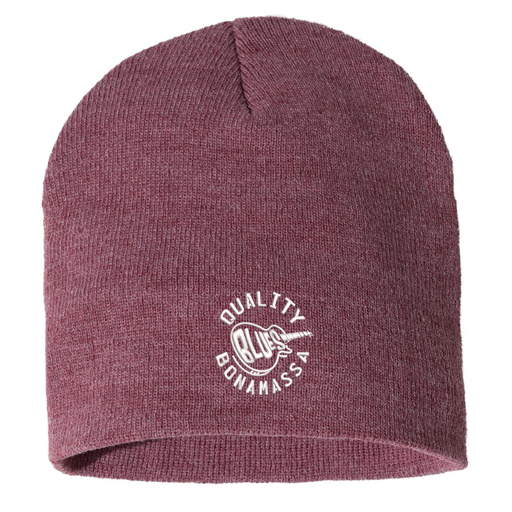 Quality Blues Knit Beanie - Heather Cardinal