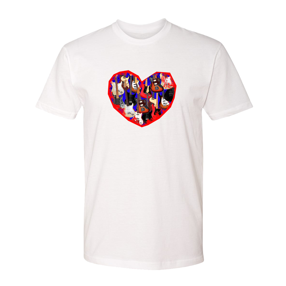 Red Heart of Guitars T-Shirt (Men)