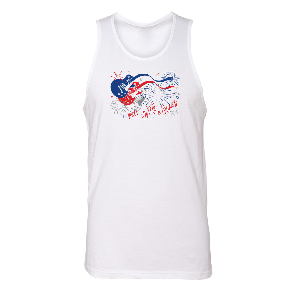 Red, White and Blues Firework Guitars Tank (Men)