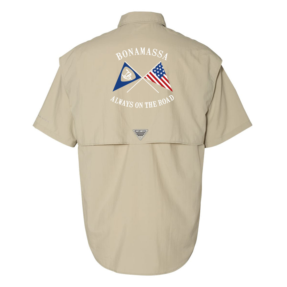Sailing Blues Columbia PFG Bahama II Short Sleeve (Men)