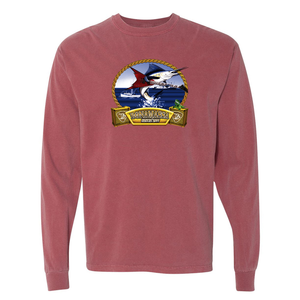 Bonamassa's Flying V Fish Comfort Colors Long Sleeve T-Shirt (Unisex)
