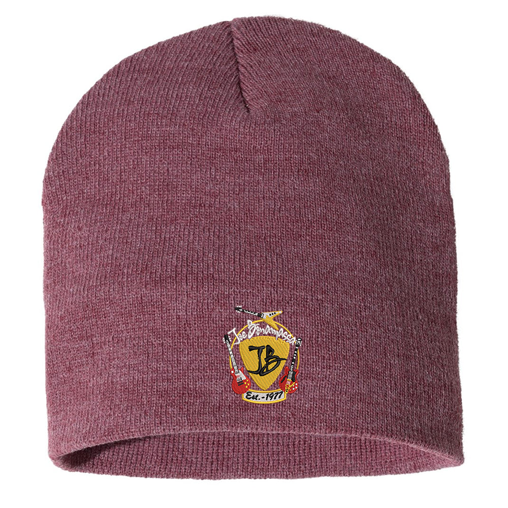 Guitar Trifecta Knit Beanie - Heather Cardinal