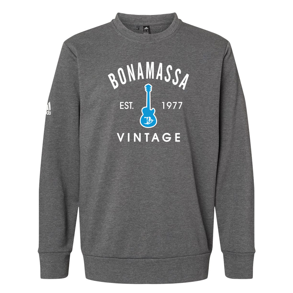 Vintage Guitar Adidas Fleece Crewneck Sweatshirt (Unisex)