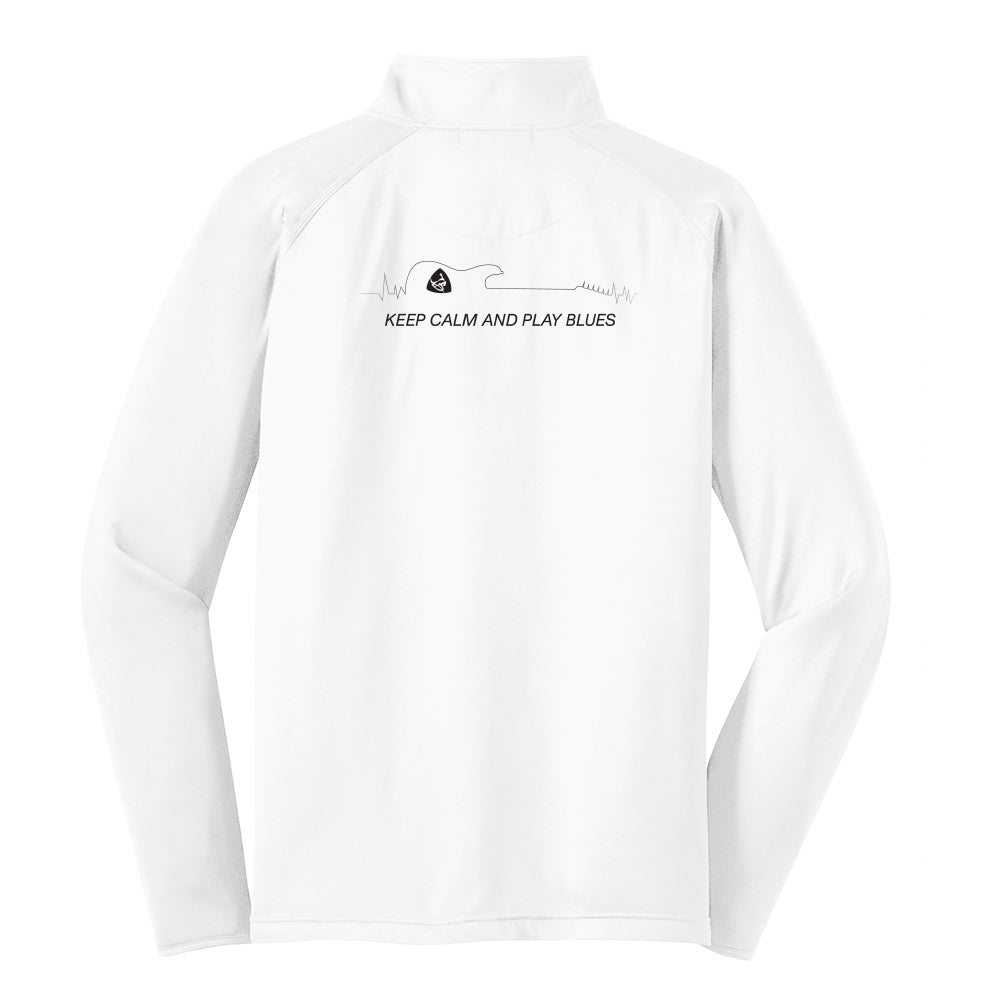 Keep Calm and Play Blues 1/2 Zip Pullover (Men)