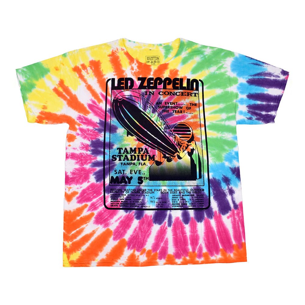 Led Zeppelin - Zeppelin Tampa Spiral Tie Dye T-Shirt (Men)