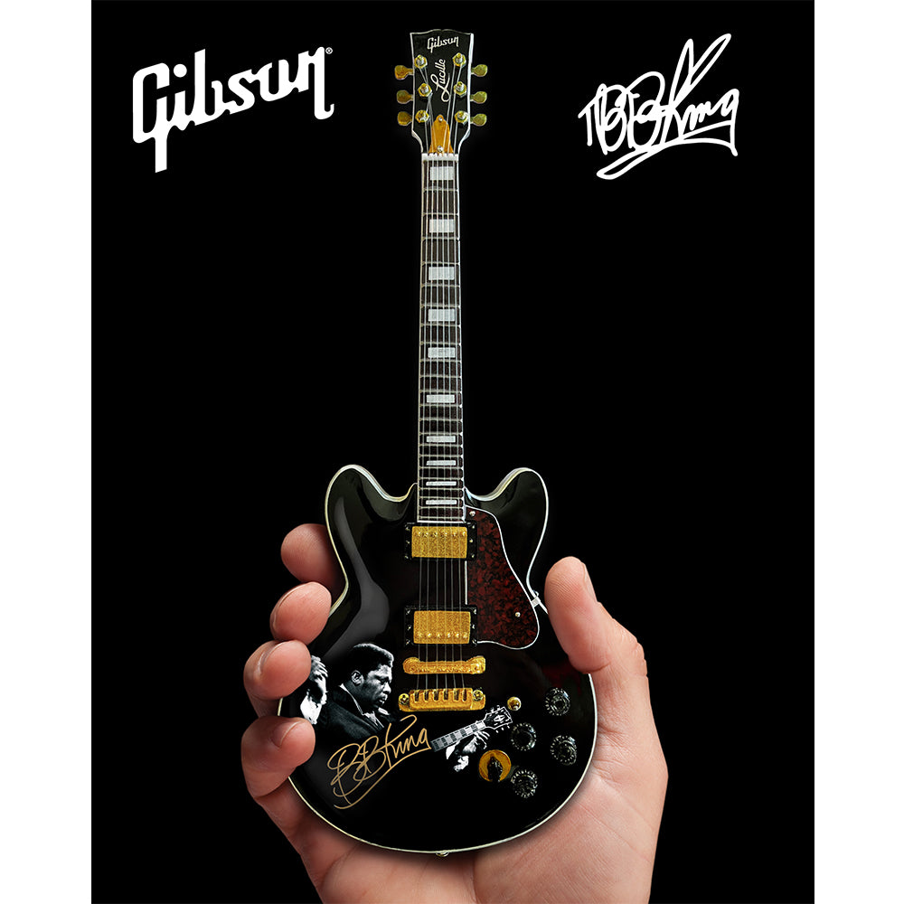 Axe Heaven BB King Tribute Gibson ES-355 Lucille Ebony Miniature Guitar  Model