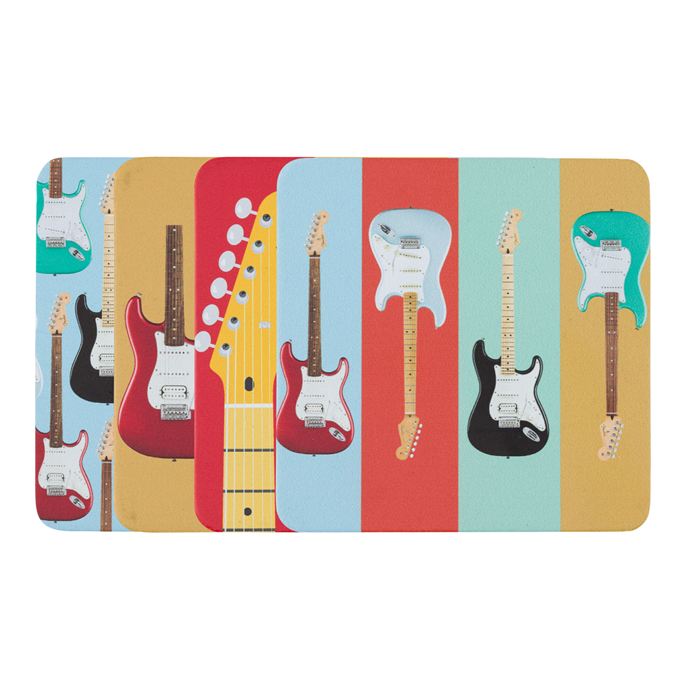 Fender® Stratocaster™ Modern Design 4-Pk Coaster Set