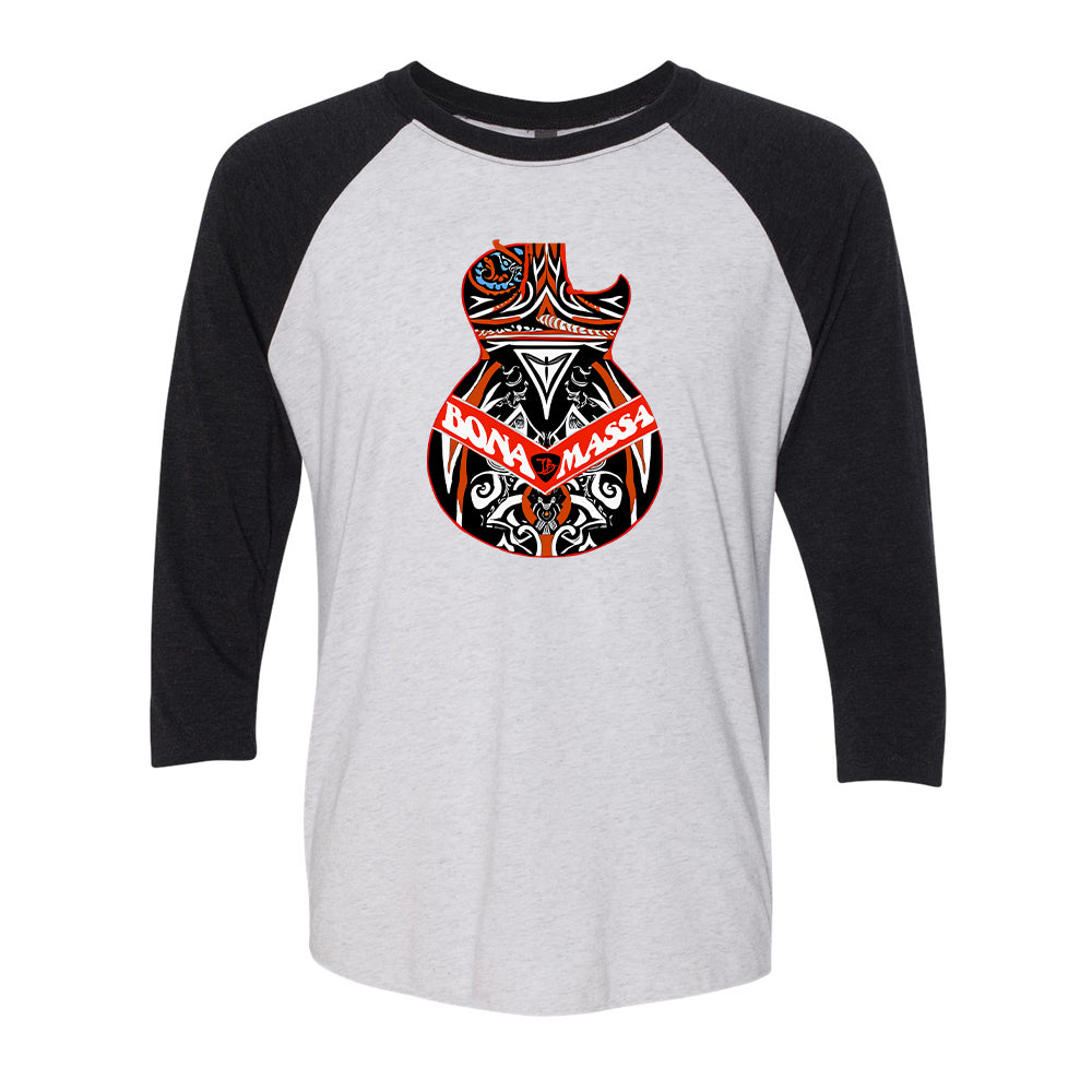 Tribal Guitar 3/4 Sleeve T-Shirt (Unisex)