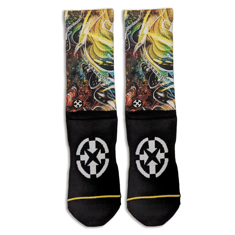 Guitar Trippin' Crew Socks by Merge4