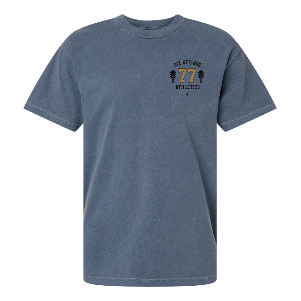 Six Strings Headstock Vintage Heavyweight Cotton T-Shirt (Unisex)