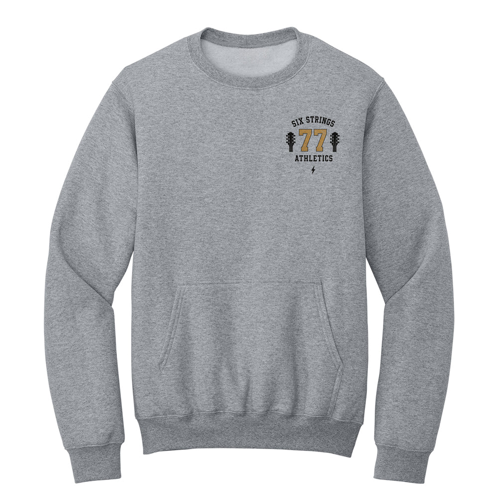 Six String Headstock Crewneck Pocket Sweatshirt (Unisex)