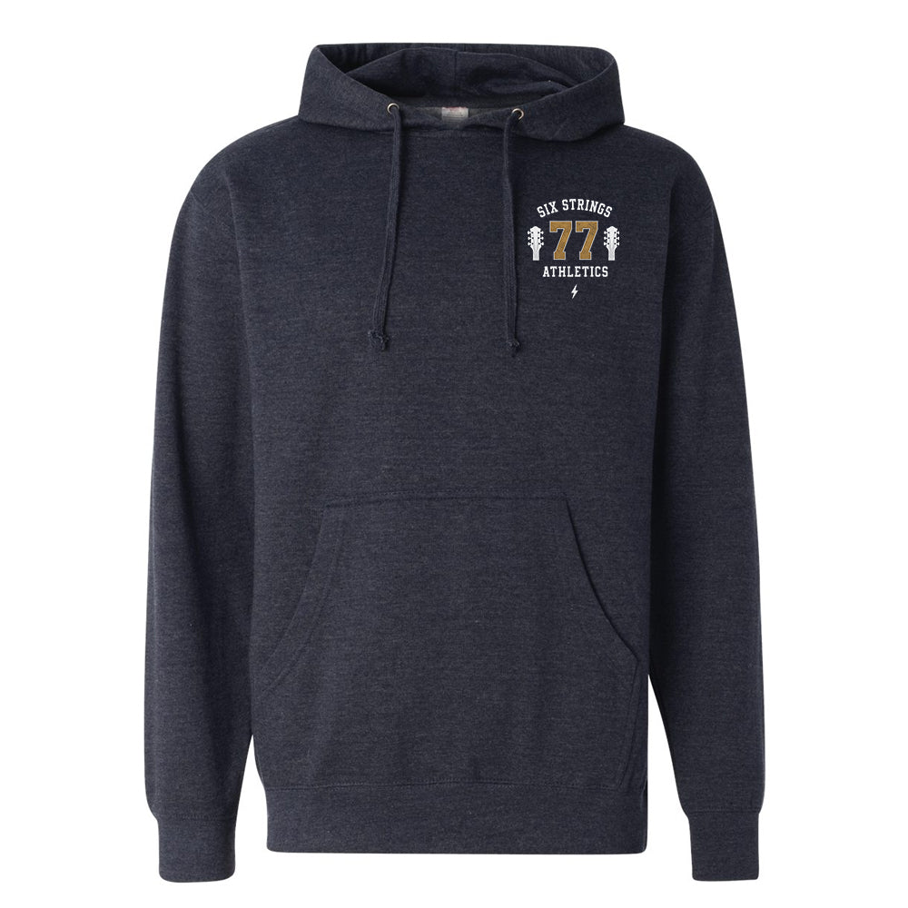 Six String Headstock Midweight Pullover Hoodie (Unisex)
