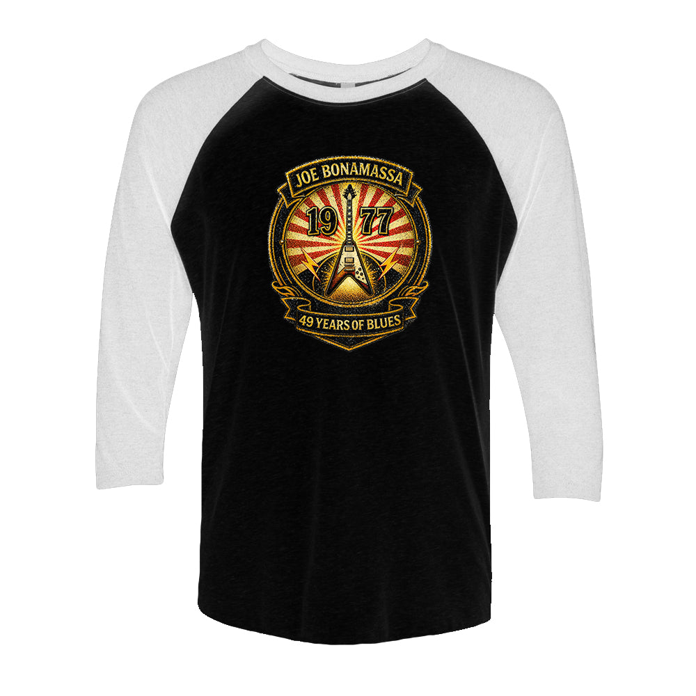 49 Years of Blues - Flying V 3/4 Sleeve T-Shirt (Unisex)