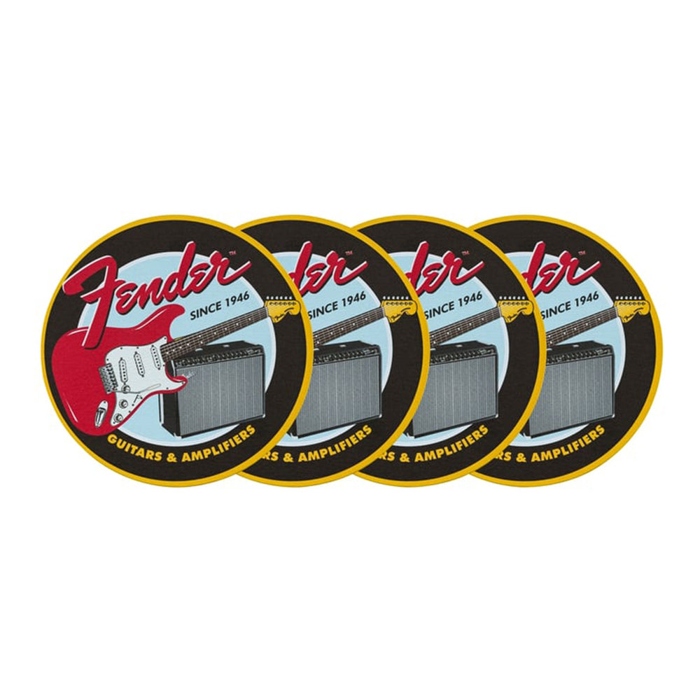 FenderPlayerStratocaster 美品 Fender™ 1946 Guitars & Amps 4-Pk Coaster Set – Joe Bonamassa