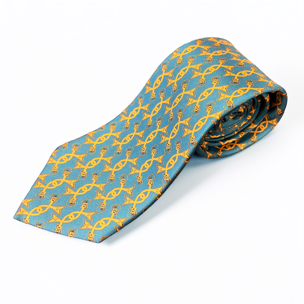 Guitar Link - Gold / Navy Tie