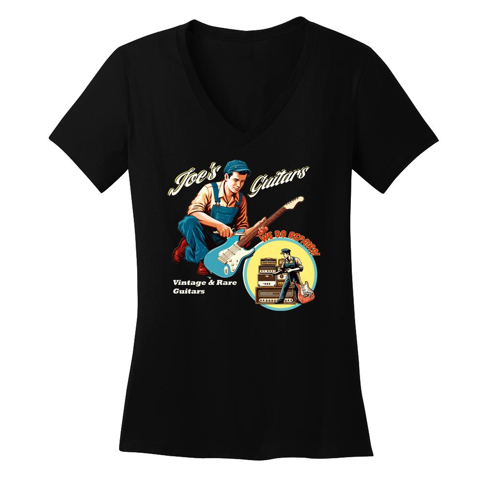 Joe's Guitar & Repair Shop V-Neck (Women)