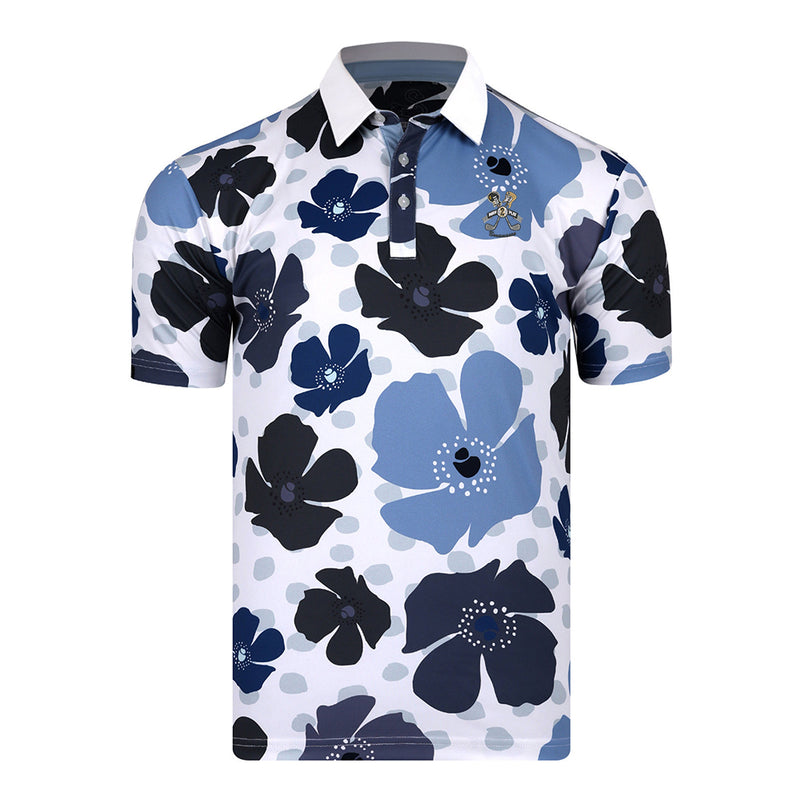 Born 2 Play Swannies Flower Printed Polo (Men)