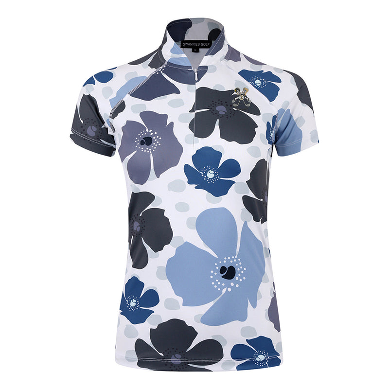 Born 2 Play Swannies Flower Printed Polo (Women)