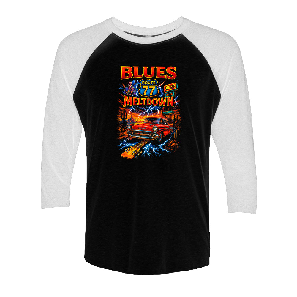 Blues Meltdown 3/4 Sleeve T-Shirt (Unisex)