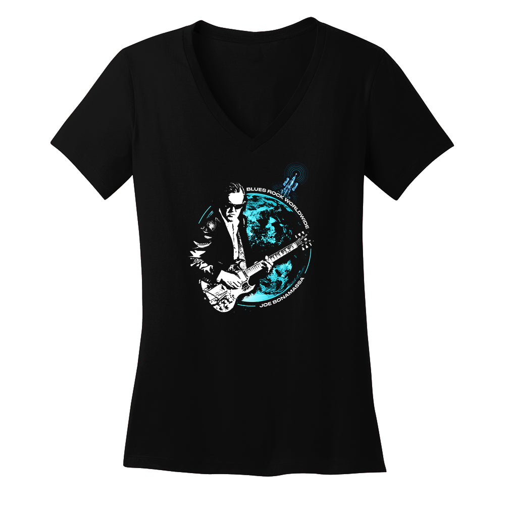 Blues Rock Worldwide V-Neck (Women)