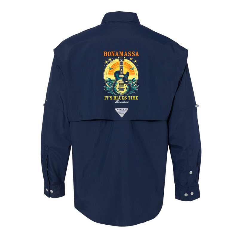 It's Blues Time Somewhere Columbia PFG Bahama II Long Sleeve (Men)