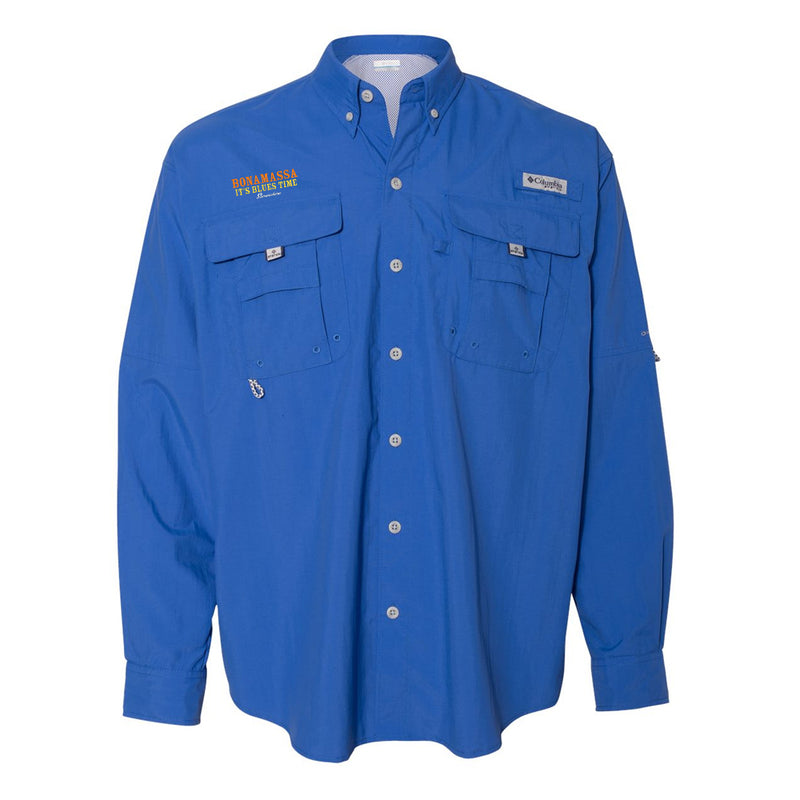It's Blues Time Somewhere Columbia PFG Bahama II Long Sleeve (Men)