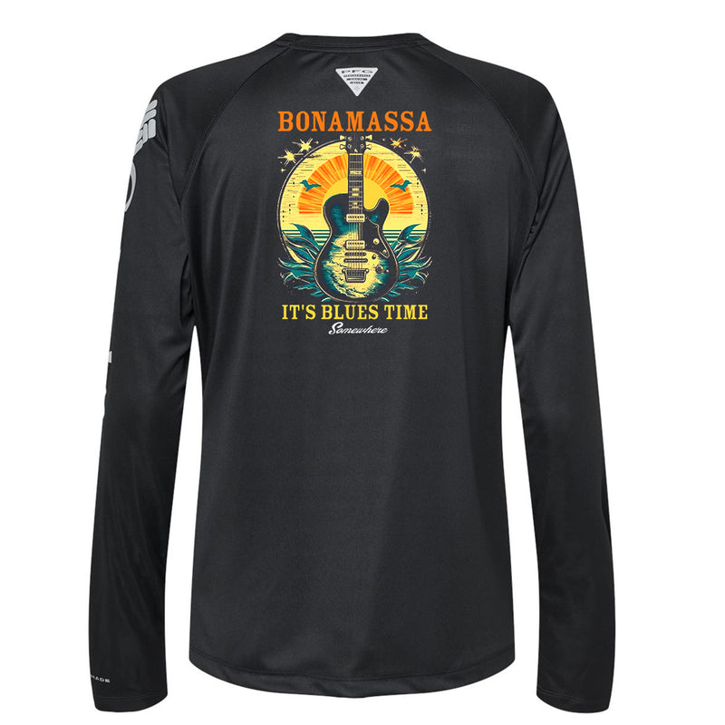 It's Blues Time Somewhere Columbia Tidal Long Sleeve T-Shirt (Women)