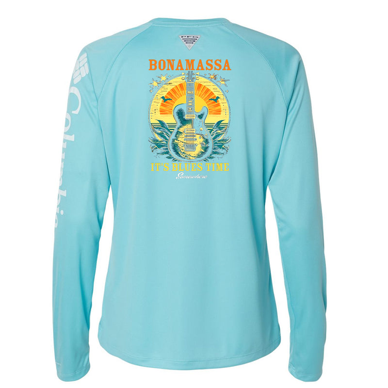 It's Blues Time Somewhere Columbia Tidal Long Sleeve T-Shirt (Women)