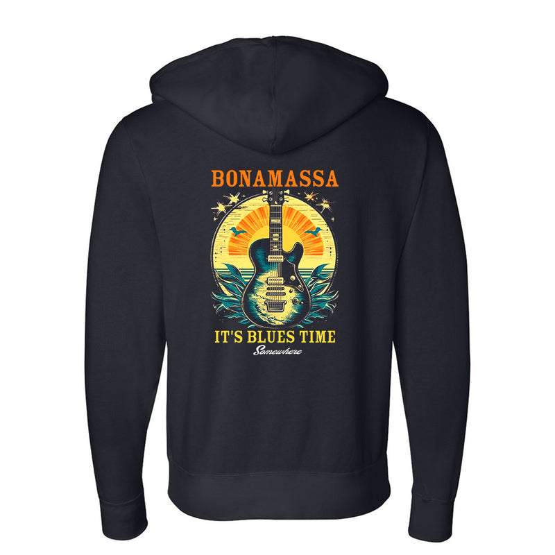It's Blues Time Somewhere Zip-Up Hoodie (Unisex)
