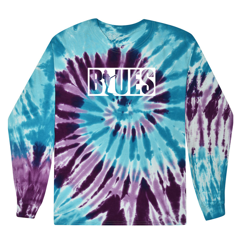 BLUES BLOCK Tie Dye Long Sleeve T-Shirt (Unisex)
