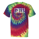 BLUES BLOCK Spiral Tie Dye T-Shirt (Unisex)