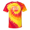 BLUES BLOCK Spiral Tie Dye T-Shirt (Unisex)