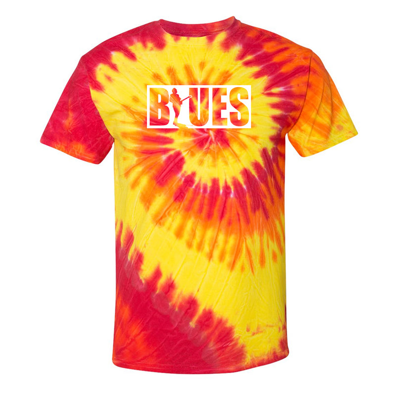 BLUES BLOCK Spiral Tie Dye T-Shirt (Unisex)