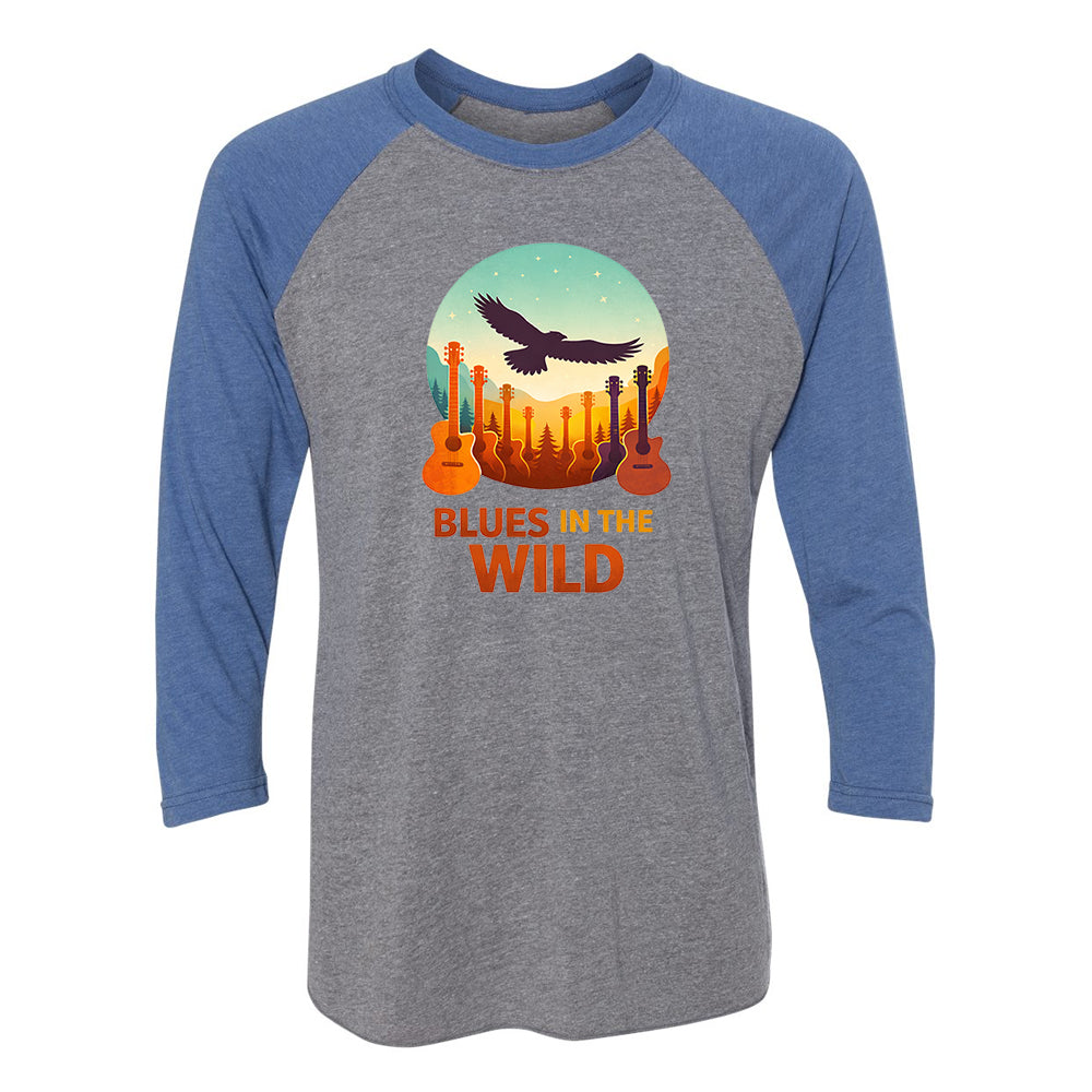 Blues In The Wild 3/4 Sleeve T-Shirt (Unisex)