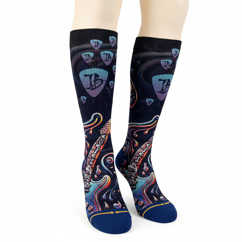 Cosmic Blues Crew Socks by Merge4