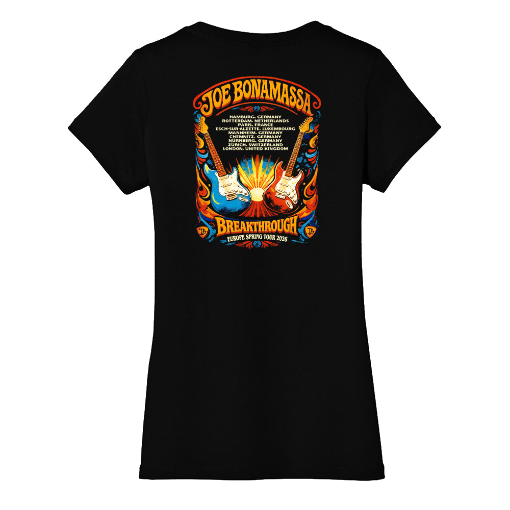 2026 Europe Spring Tour V-Neck (Women) – Joe Bonamassa Official Store