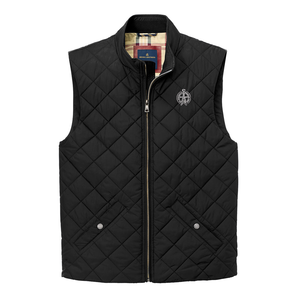 In Blues We Trust Flying V Logo Brooks Brothers Quilted Vest (Men