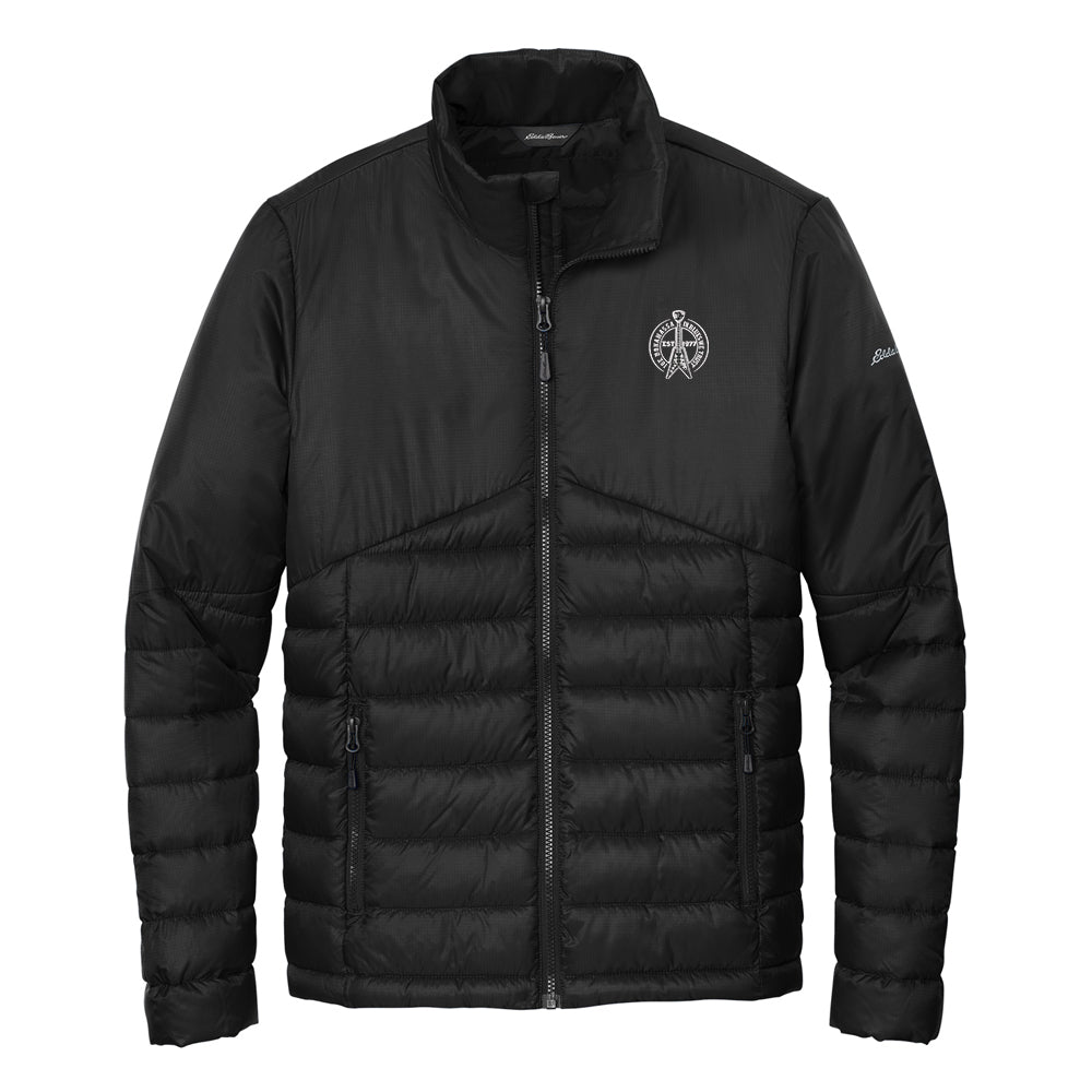 Eddie Bauer USA製 Melton Flight jacket In Blues We Trust Flying V Logo Eddie Bauer Quilted Jacket (Men