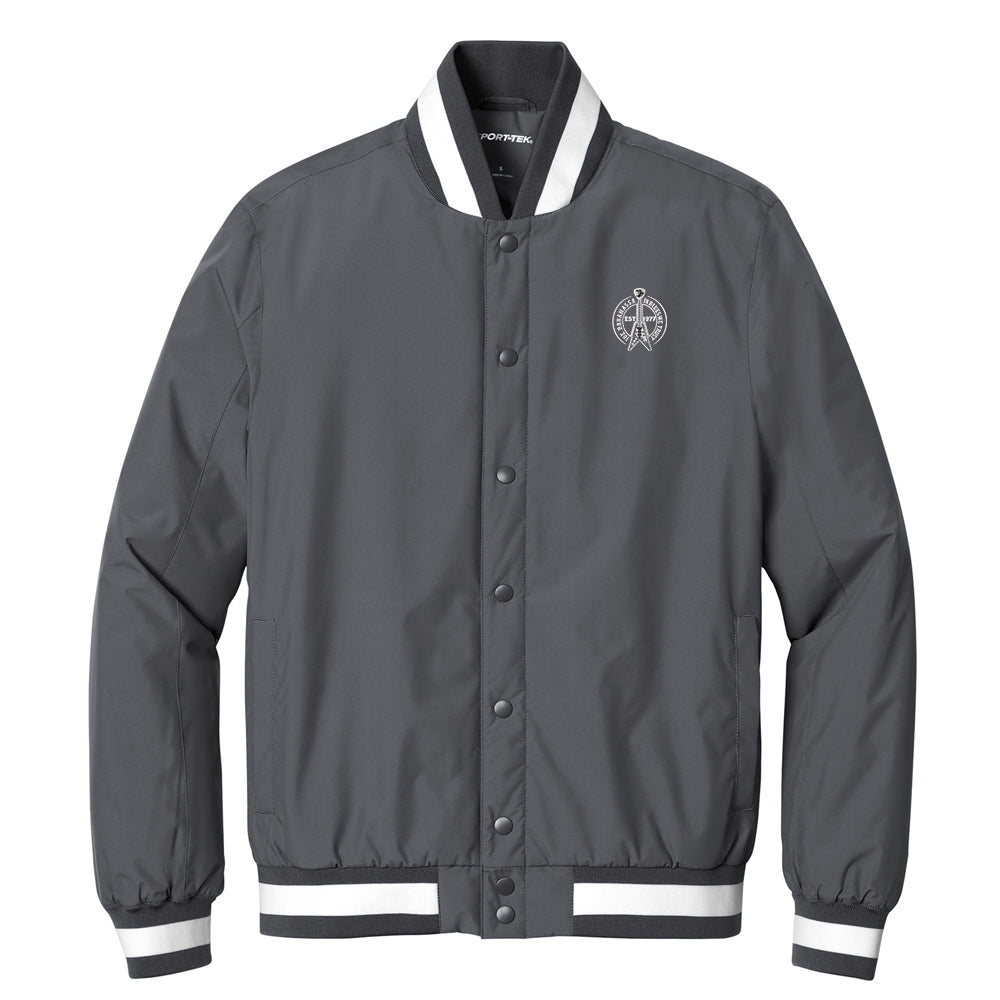 In Blues We Trust Flying V Logo Insulated Varsity Jacket