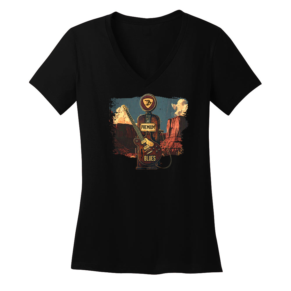 Fueled By The Blues V-Neck (Women)
