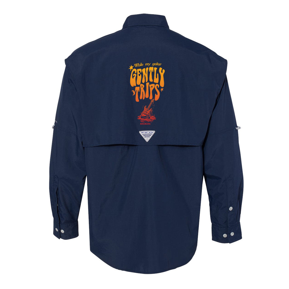 Gently Trips Columbia PFG Bahama II Long Sleeve (Men) - Gold/Red